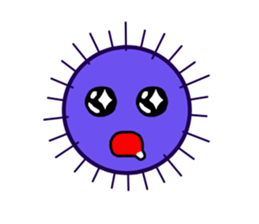 Purple sea urchin sticker #2614242