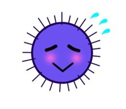 Purple sea urchin sticker #2614244