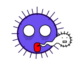 Purple sea urchin sticker #2614245