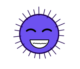 Purple sea urchin sticker #2614247