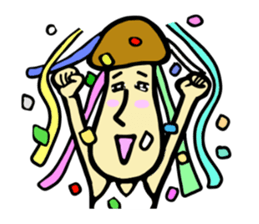 Mushroom human beings 2 sticker #2614446