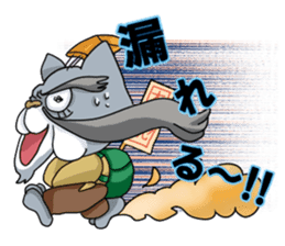 Sengoku talk of raccoon dog and cat sticker #2615559