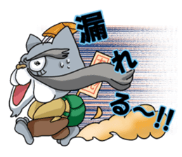 Sengoku talk of raccoon dog and cat sticker #2615559