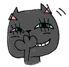 Black cat Dorothy sticker #2616170