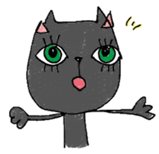 Black cat Dorothy sticker #2616182