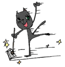 Black cat Dorothy sticker #2616199