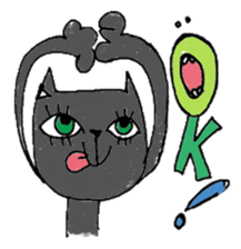 Black cat Dorothy sticker #2616203