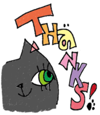 Black cat Dorothy sticker #2616204