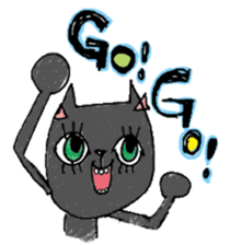 Black cat Dorothy sticker #2616205