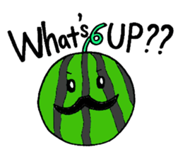 Fruit mustache race sticker #2616770