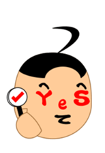 Moji-kun henohenomoheji sticker #2618693