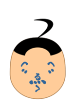 Moji-kun henohenomoheji sticker #2618701