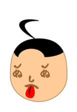 Moji-kun henohenomoheji sticker #2618718