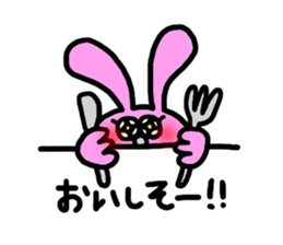 Take a peek rabbit sticker #2620335