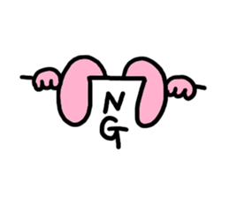 Take a peek rabbit sticker #2620344