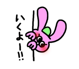 Take a peek rabbit sticker #2620360