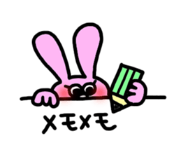 Take a peek rabbit sticker #2620364