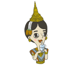 Nang-Rum (thai traditional dancer) sticker #2620371