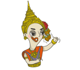 Nang-Rum (thai traditional dancer) sticker #2620373