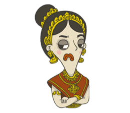 Nang-Rum (thai traditional dancer) sticker #2620376