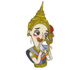 Nang-Rum (thai traditional dancer) sticker #2620378