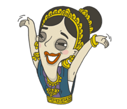 Nang-Rum (thai traditional dancer) sticker #2620380