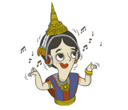 Nang-Rum (thai traditional dancer) sticker #2620389