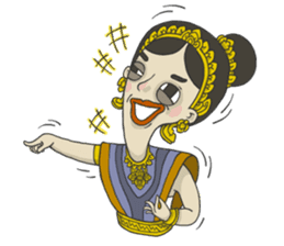 Nang-Rum (thai traditional dancer) sticker #2620396