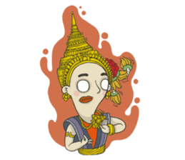 Nang-Rum (thai traditional dancer) sticker #2620398