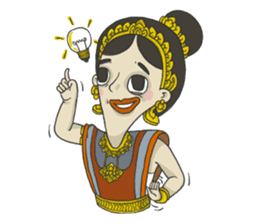 Nang-Rum (thai traditional dancer) sticker #2620399
