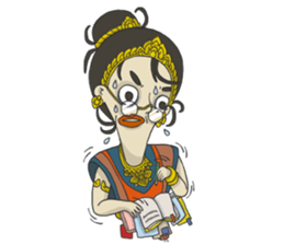 Nang-Rum (thai traditional dancer) sticker #2620404