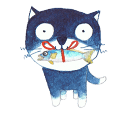 MUMU CAT & FISH sticker #2621893