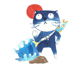 MUMU CAT & FISH sticker #2621916