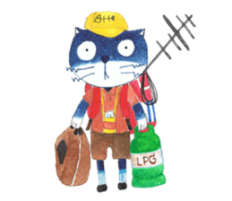 MUMU CAT & FISH sticker #2621922