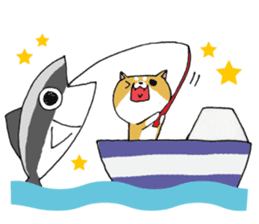 Shiba-ryman goes to the fishing sticker #2622078
