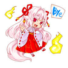 hyakko tan the fox girl sticker #2622771