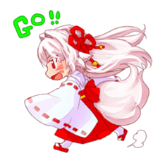 hyakko tan the fox girl sticker #2622776