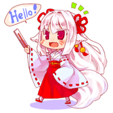 hyakko tan the fox girl sticker #2622780