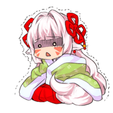 hyakko tan the fox girl sticker #2622781