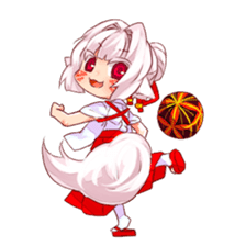 hyakko tan the fox girl sticker #2622783