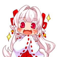 hyakko tan the fox girl sticker #2622785