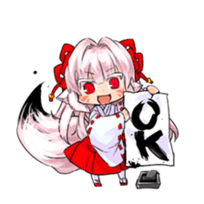 hyakko tan the fox girl sticker #2622792
