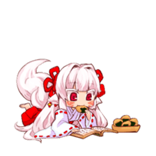hyakko tan the fox girl sticker #2622797