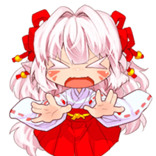 hyakko tan the fox girl sticker #2622805