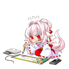 hyakko tan the fox girl sticker #2622807