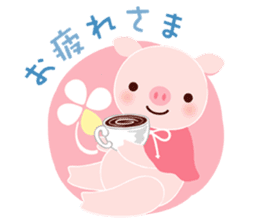 pink pig<MOKO> sticker #2623732