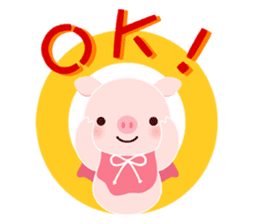 pink pig<MOKO> sticker #2623753