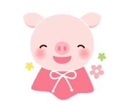 pink pig<MOKO> sticker #2623757