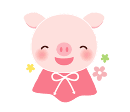 pink pig<MOKO> sticker #2623757