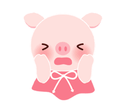 pink pig<MOKO> sticker #2623766